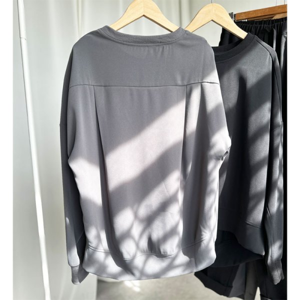 画像2: ●限定SALE●カーデライクオーバージャケットシリーズ●【LIVEご紹介アイテム】スエットライクプルオーバー (2)