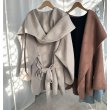 画像1: ●メーカー在庫限り●半額!!SALE●30日まで●【11/28 LIVEアイテム】最高に可愛い!!Bigショール＆フードW使いコート（エクリュ） (1)