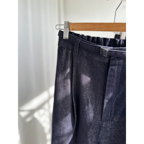 画像3: ●細ベルト付ワイドデニムパンツ(セットアップ可能)【LIVEご紹介アイテム】 (3)