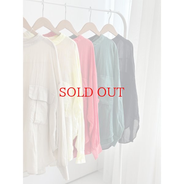 画像2: ●お問合せ殺到●【LIVEご紹介アイテム】●リブ袖シアーオーバーシャツ (2)
