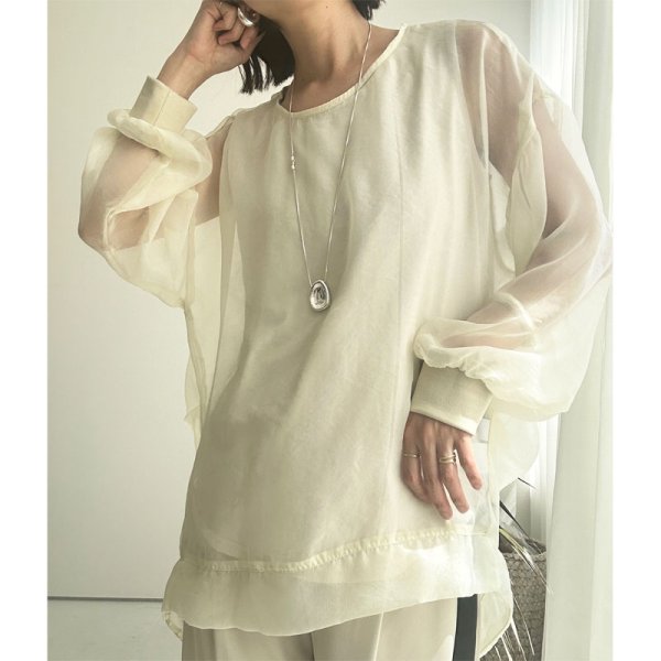 画像3: ●大人シアーアイテム●【LIVEご紹介アイテム】●シアーロングトップス (3)