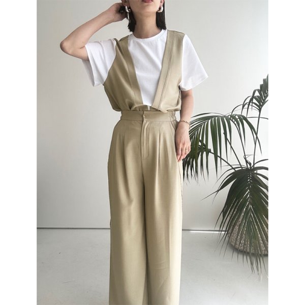 画像2: ●ジャンプスーツになるセットアップ?●【LIVEご紹介アイテム】●レイヤードデザインT(セットアップ可能) (2)