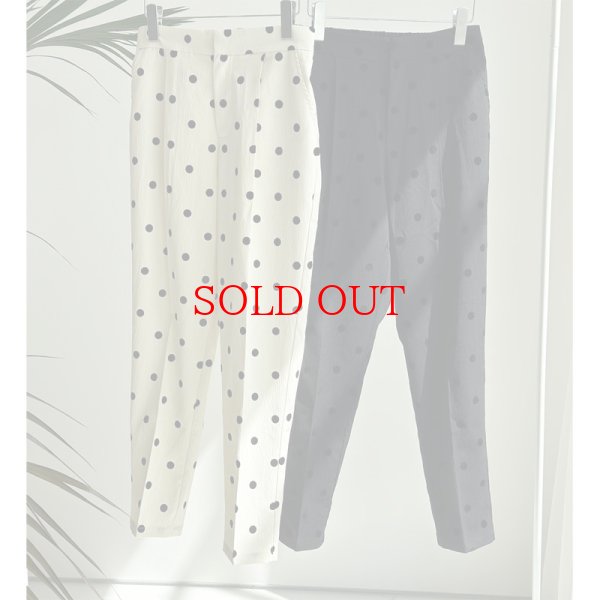 画像1: ●大人可愛いドットパンツ登場●【LIVEご紹介アイテム】●ドットテーパードパンツ (1)