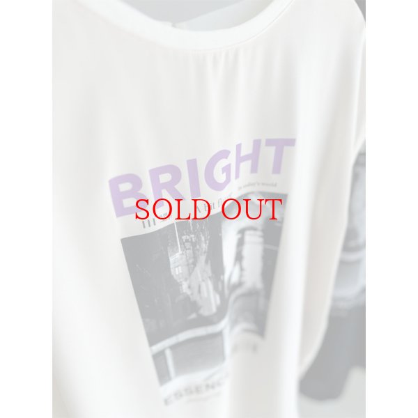 画像7: ●再販●きれい見え素材で大人のカジュアルスタイルに【LIVEご紹介アイテム】●転写プリントロゴシアートップス (7)