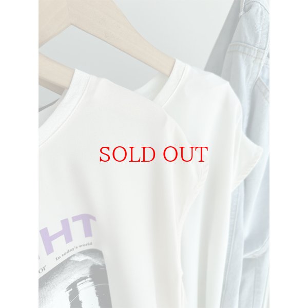 画像8: ●再販●きれい見え素材で大人のカジュアルスタイルに【LIVEご紹介アイテム】●転写プリントロゴシアートップス (8)