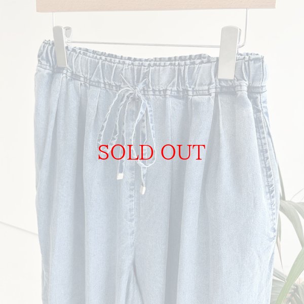 画像2: ●再販??大人気●真夏もさらりと穿けちゃうデニム●【LIVEご紹介アイテム】●リラックスデニムワイドパンツ (2)