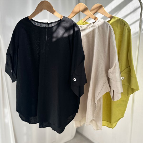 画像4: ●組み合わせ自在●【LIVEご紹介アイテム】●リネンミックスプルオーバー(セットアップ可能) (4)