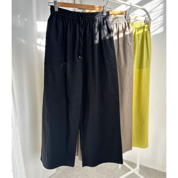 画像3: ●組み合わせ自在●【LIVEご紹介アイテム】●リネンミックスイージーパンツ(セットアップ可能) (3)