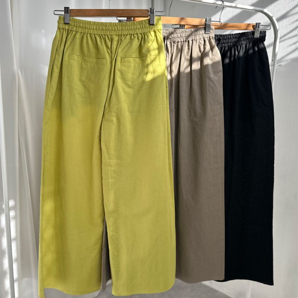 画像4: ●組み合わせ自在●【LIVEご紹介アイテム】●リネンミックスイージーパンツ(セットアップ可能) (4)