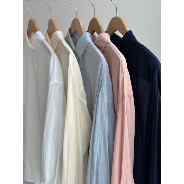 画像3: ●SALE●【LIVEご紹介アイテム】●ガーゼライクカラーシャツ (3)