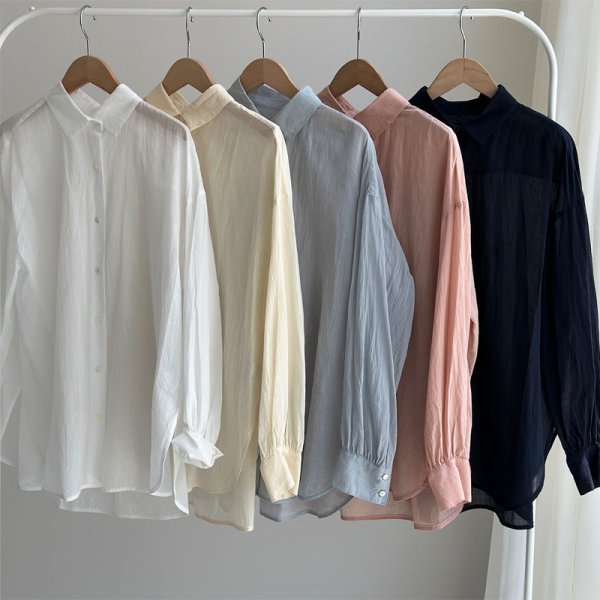 画像4: ●SALE●【LIVEご紹介アイテム】●ガーゼライクカラーシャツ (4)