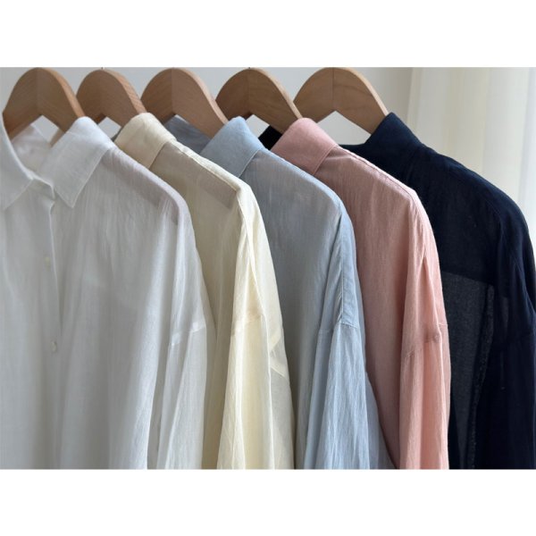 画像2: ●SALE●【LIVEご紹介アイテム】●ガーゼライクカラーシャツ (2)