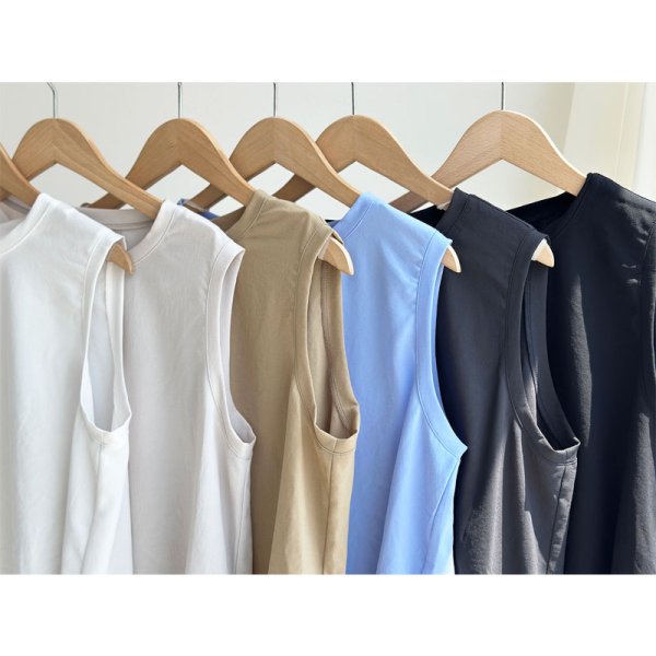 画像3: ●素材感と形が大人シンプルでステキ!!●【LIVEご紹介アイテム】●シンプル大人タンク (3)