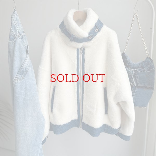 画像4: ●数量限定●デニムドッキングファージャケット●【LIVEご紹介アイテム】 (4)