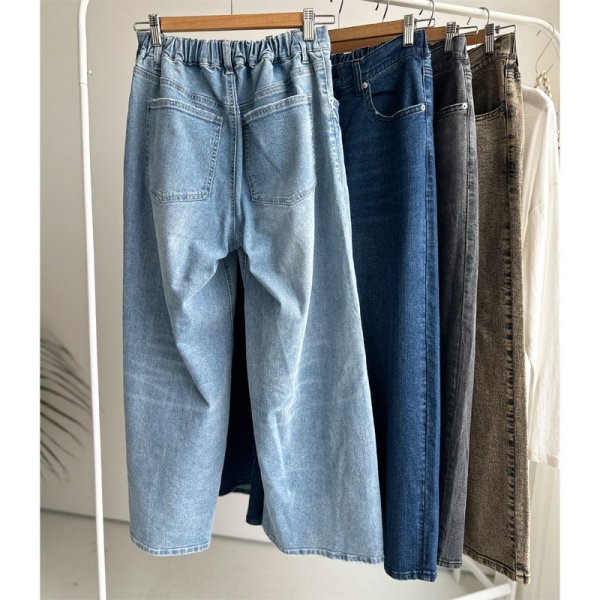 画像8: 【2/11 LIVEご紹介アイテム】ストレッチデニムワイドパンツ (8)