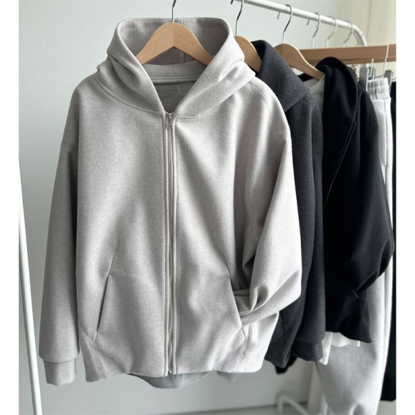 画像4: ●あったか素材◎【LIVEご紹介アイテム】●起毛ジップフーディ(セットアップ対応アイテム) (4)