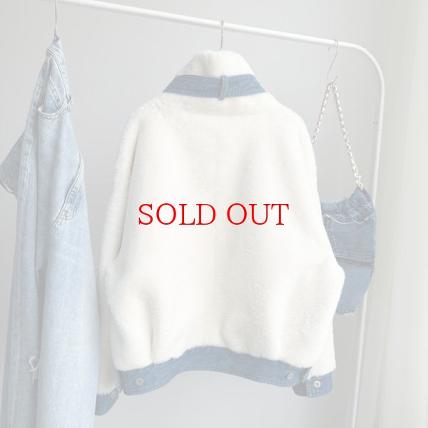 画像2: ●数量限定●デニムドッキングファージャケット●【LIVEご紹介アイテム】 (2)