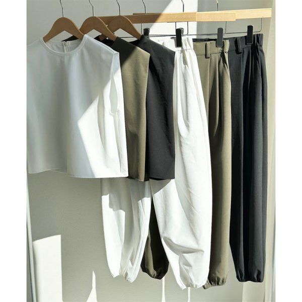 画像3: ●SALE●スラックスジョガーとセットアップ可能●【LIVEご紹介アイテム】ボックス型ショートトップス (3)