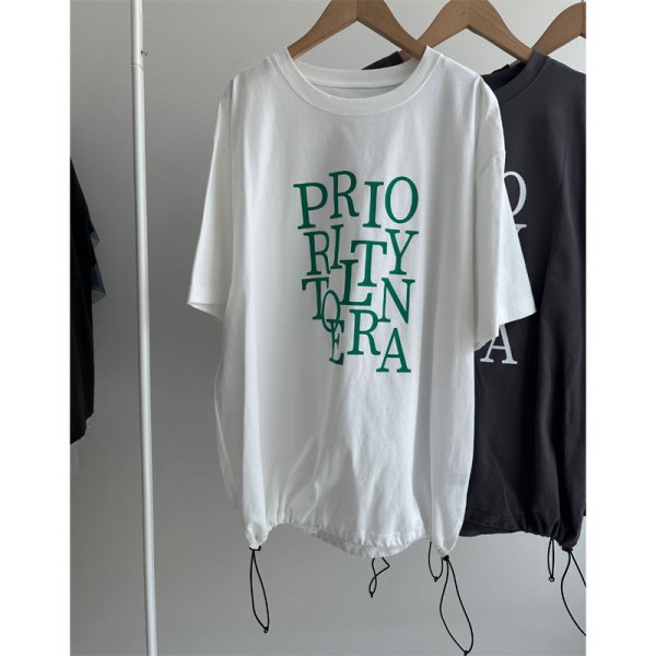 画像3: ●裾ドロストで変形に出来る●【LIVEご紹介アイテム】●ドロスト変形シルエットロゴT (3)