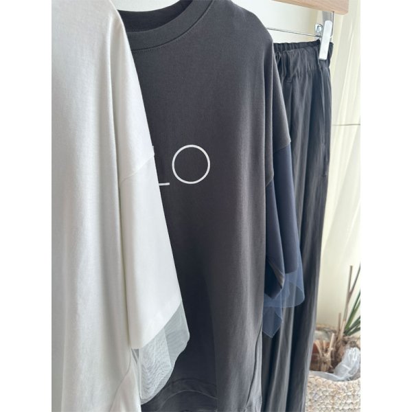 画像6: ●お袖がチュールレイヤード●【LIVEご紹介アイテム】●チュールスリーブロゴT (6)