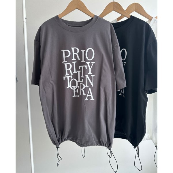 画像2: ●裾ドロストで変形に出来る●【LIVEご紹介アイテム】●ドロスト変形シルエットロゴT (2)