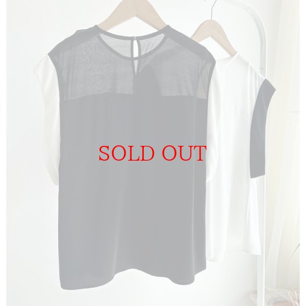 画像8: ●配色デザイン●【LIVEご紹介アイテム】●バイカラーラインシアートップス (8)