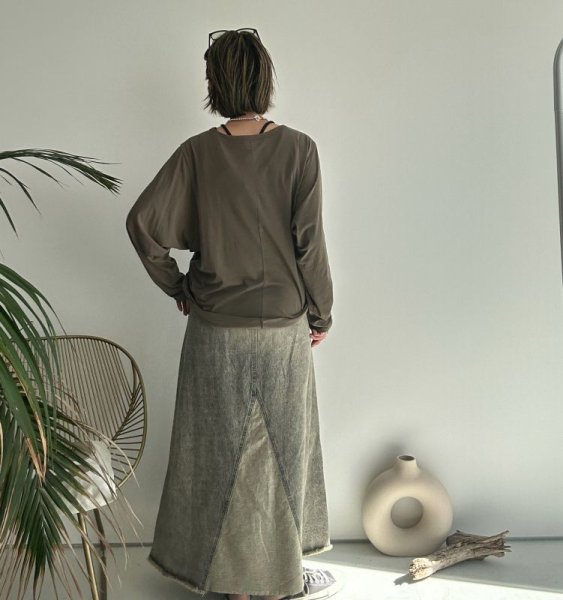 画像3: ●色合いがオシャレなデニムシリーズ●セットアップ可能●【LIVEご紹介アイテム】●アシメデザインデニムスカート (3)