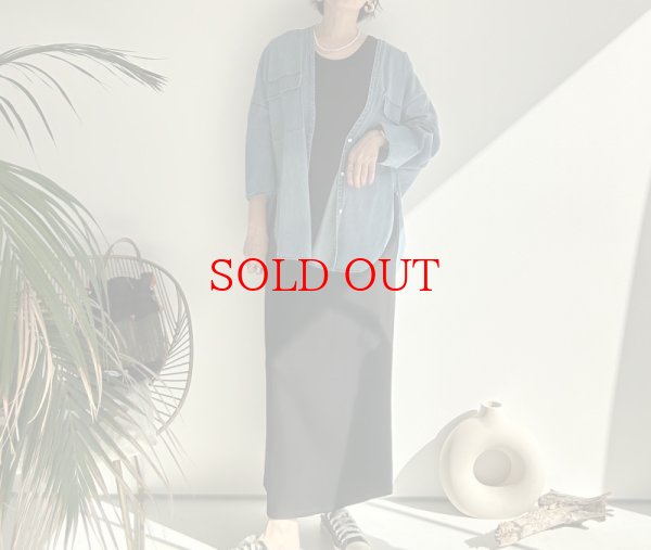 画像4: ●大人気シリーズ●大人っぽいデニムシャツ【LIVEご紹介アイテム】●ノーカラーデニムシャツ (4)