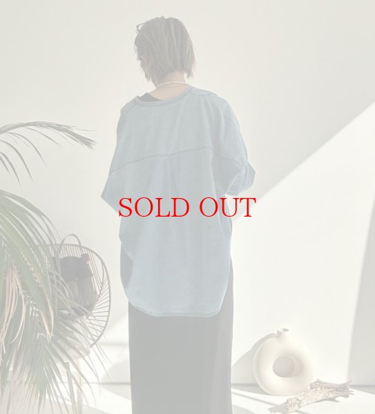 画像3: ●大人気シリーズ●大人っぽいデニムシャツ【LIVEご紹介アイテム】●ノーカラーデニムシャツ (3)