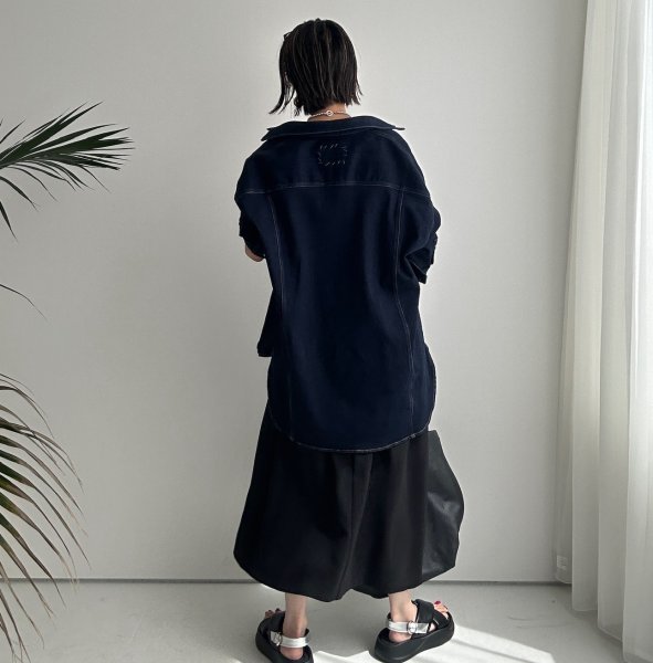 画像16: ◆ストレッチが効いて着心地抜群!!●受注●【LIVEご紹介アイテム】●オーバーデニムシャツジャケット (16)