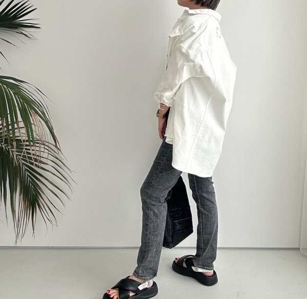 画像9: ◆ストレッチが効いて着心地抜群!!●受注●【LIVEご紹介アイテム】●オーバーデニムシャツジャケット (9)