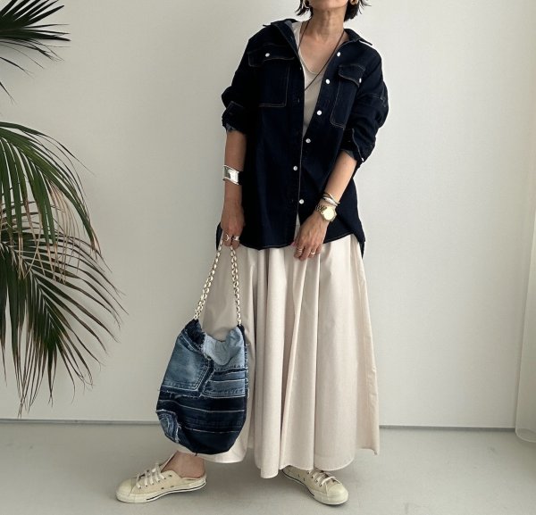 画像12: ◆ストレッチが効いて着心地抜群!!●受注●【LIVEご紹介アイテム】●オーバーデニムシャツジャケット (12)