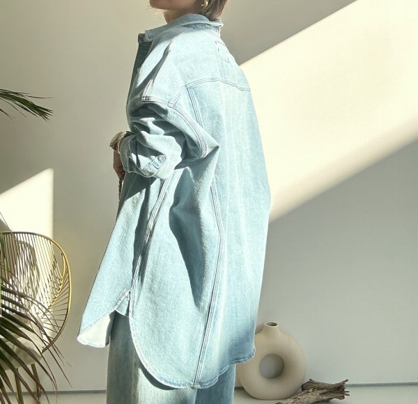 画像26: ◆ストレッチが効いて着心地抜群!!●受注●【LIVEご紹介アイテム】●オーバーデニムシャツジャケット (26)