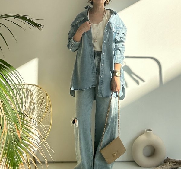 画像27: ◆ストレッチが効いて着心地抜群!!●受注●【LIVEご紹介アイテム】●オーバーデニムシャツジャケット (27)