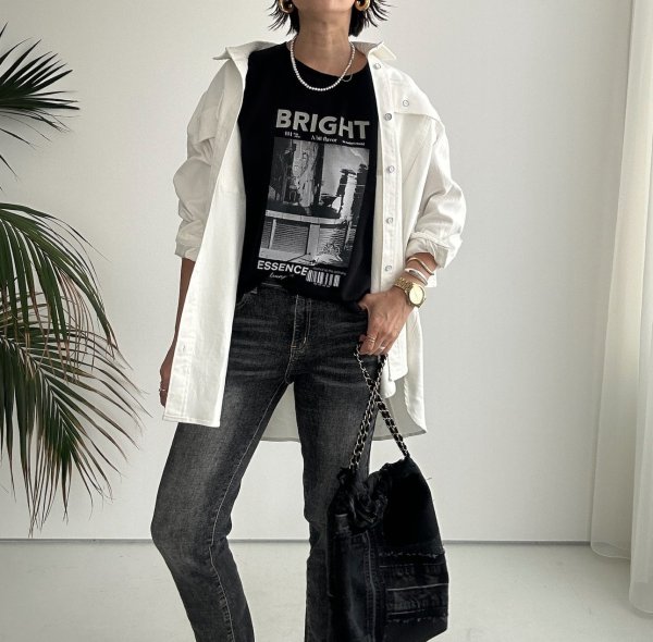 画像11: ◆ストレッチが効いて着心地抜群!!●受注●【LIVEご紹介アイテム】●オーバーデニムシャツジャケット (11)