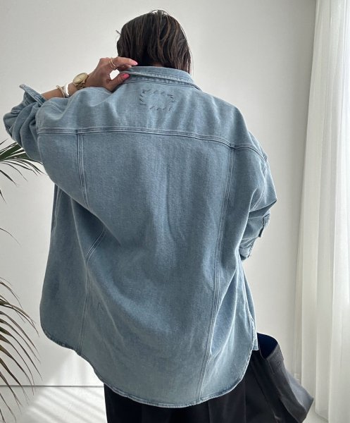 画像25: ◆ストレッチが効いて着心地抜群!!●受注●【LIVEご紹介アイテム】●オーバーデニムシャツジャケット (25)