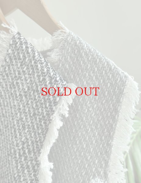 画像20: ●SALE●【12/16 LIVEアイテム】●低身長さんも高身長さんもバランスよく着れるツイードベスト●（ブラック×ホワイト） (20)