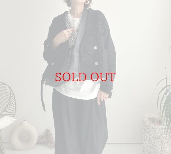 画像3: ●SALE●【12/16 LIVEアイテム】●低身長さんも高身長さんもバランスよく着れるツイードベスト●（ブラック×ホワイト） (3)