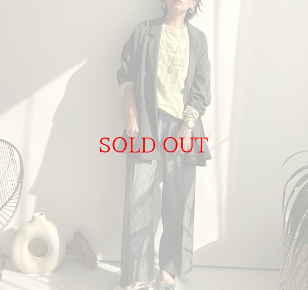 画像2: ●イエローラインが可愛い●【LIVEご紹介アイテム】サイドラインピンストライプパンツ (2)