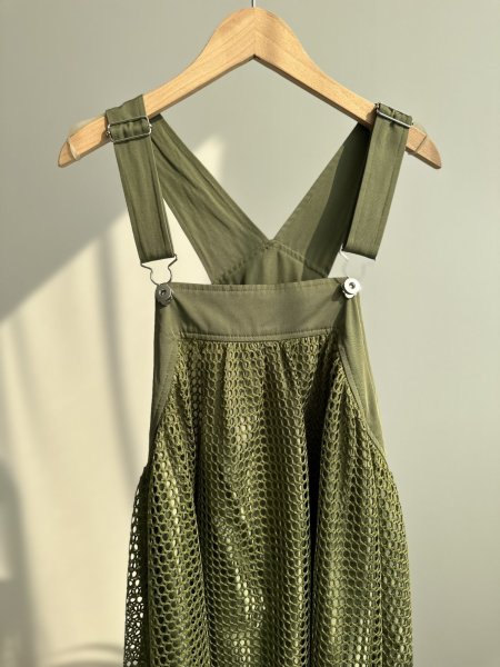 画像2: 【SALE LIVE ご紹介アイテム】メッシュデザインジャンパースカート (2)