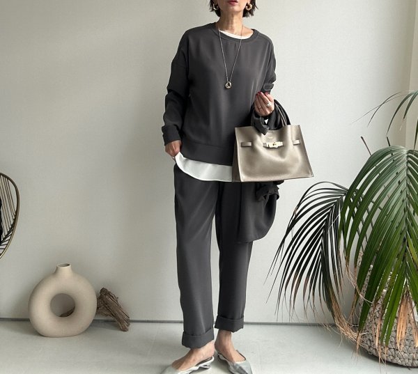 画像3: ●限定SALE●カーデライクオーバージャケットシリーズ●【LIVEご紹介アイテム】スエットライクプルオーバー (3)