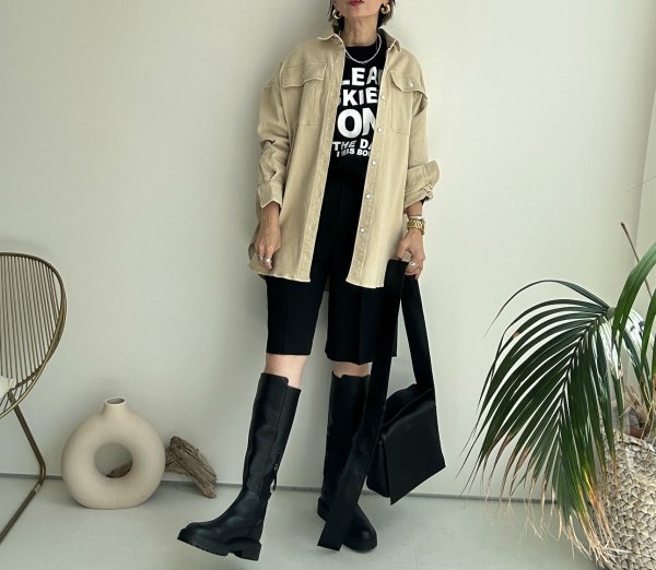 画像30: ◆ストレッチが効いて着心地抜群!!●受注●【LIVEご紹介アイテム】●オーバーデニムシャツジャケット (30)