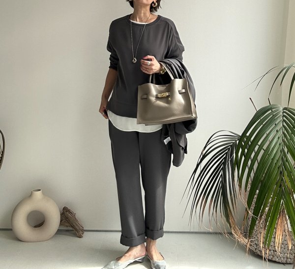 画像18: ●限定SALE●カーデライクオーバージャケットシリーズ●【LIVEご紹介アイテム】テーパードパンツ (18)