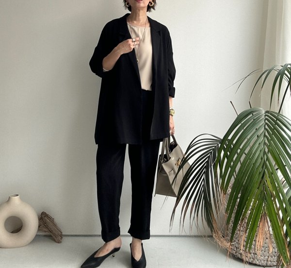 画像10: ●限定SALE●カーデライクオーバージャケットシリーズ●【LIVEご紹介アイテム】テーパードパンツ (10)