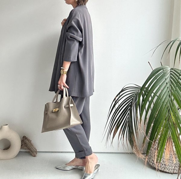 画像16: ●限定SALE●カーデライクオーバージャケットシリーズ●【LIVEご紹介アイテム】テーパードパンツ (16)