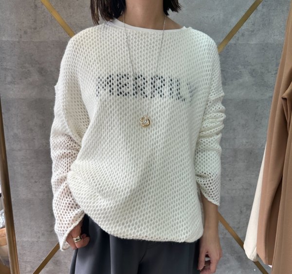 画像7: 【1/13 LIVEご紹介アイテム】●透かし編ニット&ロゴロンT(SARATと同生地)SET (7)