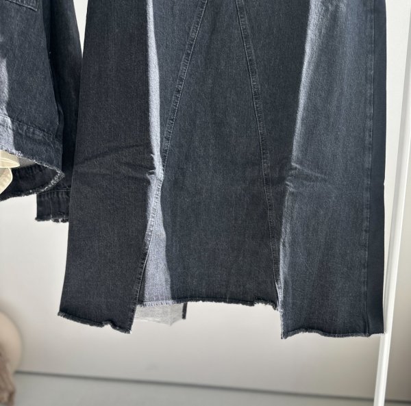 画像3: ●スエットとデニムの切り替えデザイン●【LIVEご紹介アイテム】●スエットドッキングデニムスカート (3)