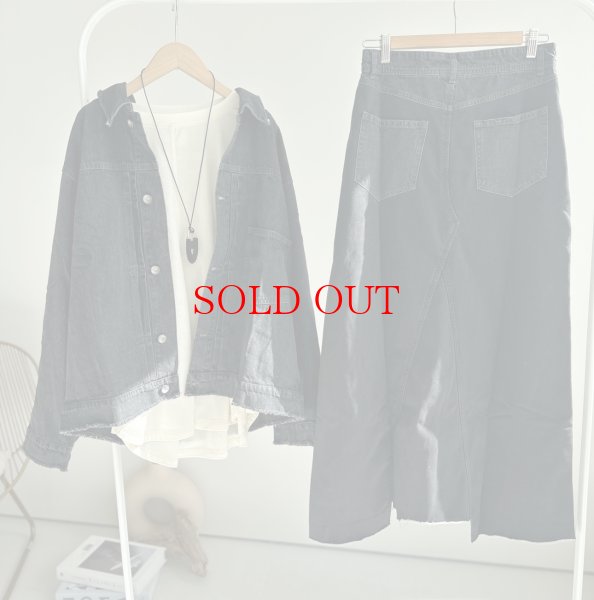 画像5: ●スエットとデニムの切り替えデザイン●【LIVEご紹介アイテム】●スエットドッキングデニムジャケット (5)