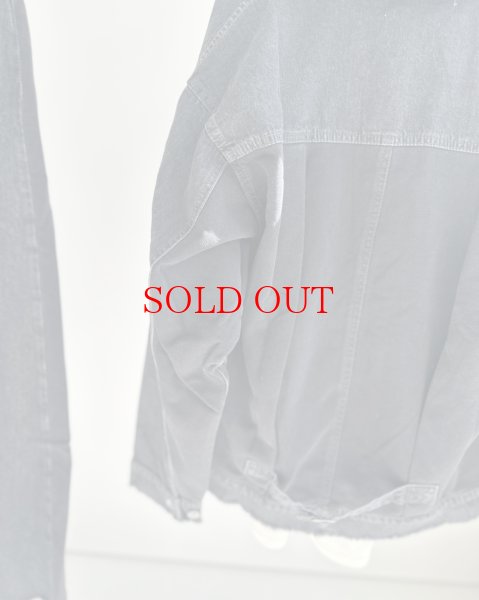 画像4: ●スエットとデニムの切り替えデザイン●【LIVEご紹介アイテム】●スエットドッキングデニムジャケット (4)