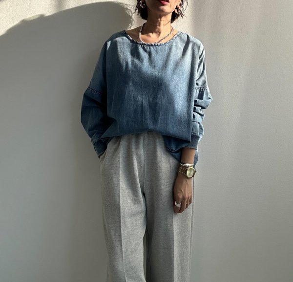 画像2: 【2/17 LIVEご紹介アイテム】ゆるっとドルマン●デニムプルオーバー (2)